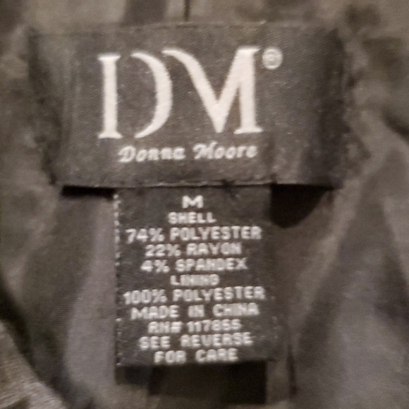 Donna Moore Black/Grey Chevron Coat Sz M - Picture 4 of 8